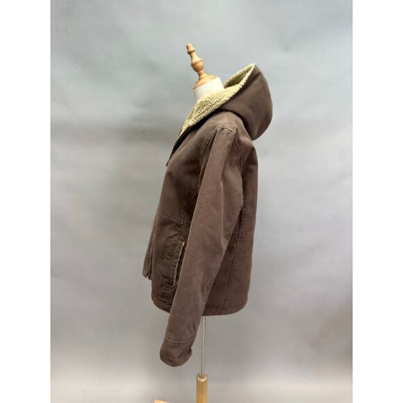 Vintage Dri Duck Roper Brown Canvas Sherpa Lined Coat Women’s Size Large - Picture 10 of 16